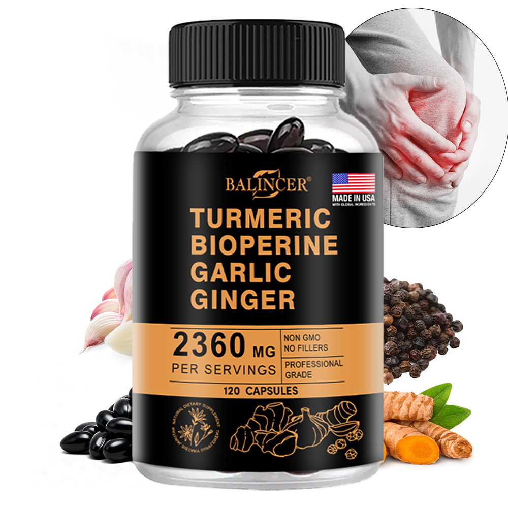Ginger Tea - Kurkuma-Ingwer-Kapseln 2360mg mit 95% Curcumin, Knoblauch
