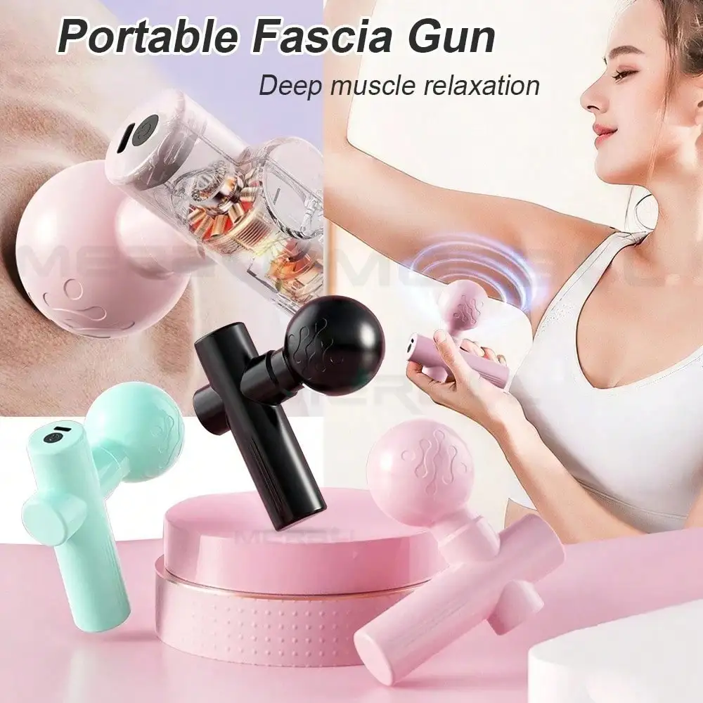Health Wellness - 2026 Mini-Massagepistole Faszienmassagegerät Muskelentspannungs-Vibrationspistole Tragbare Massage-Stabpistole