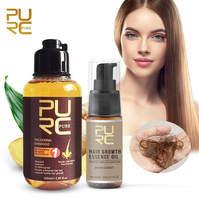 Licorice Root Sticks - PURC Ingwer-Haarshampoo und Haaröl-Sets, Behandlung gegen