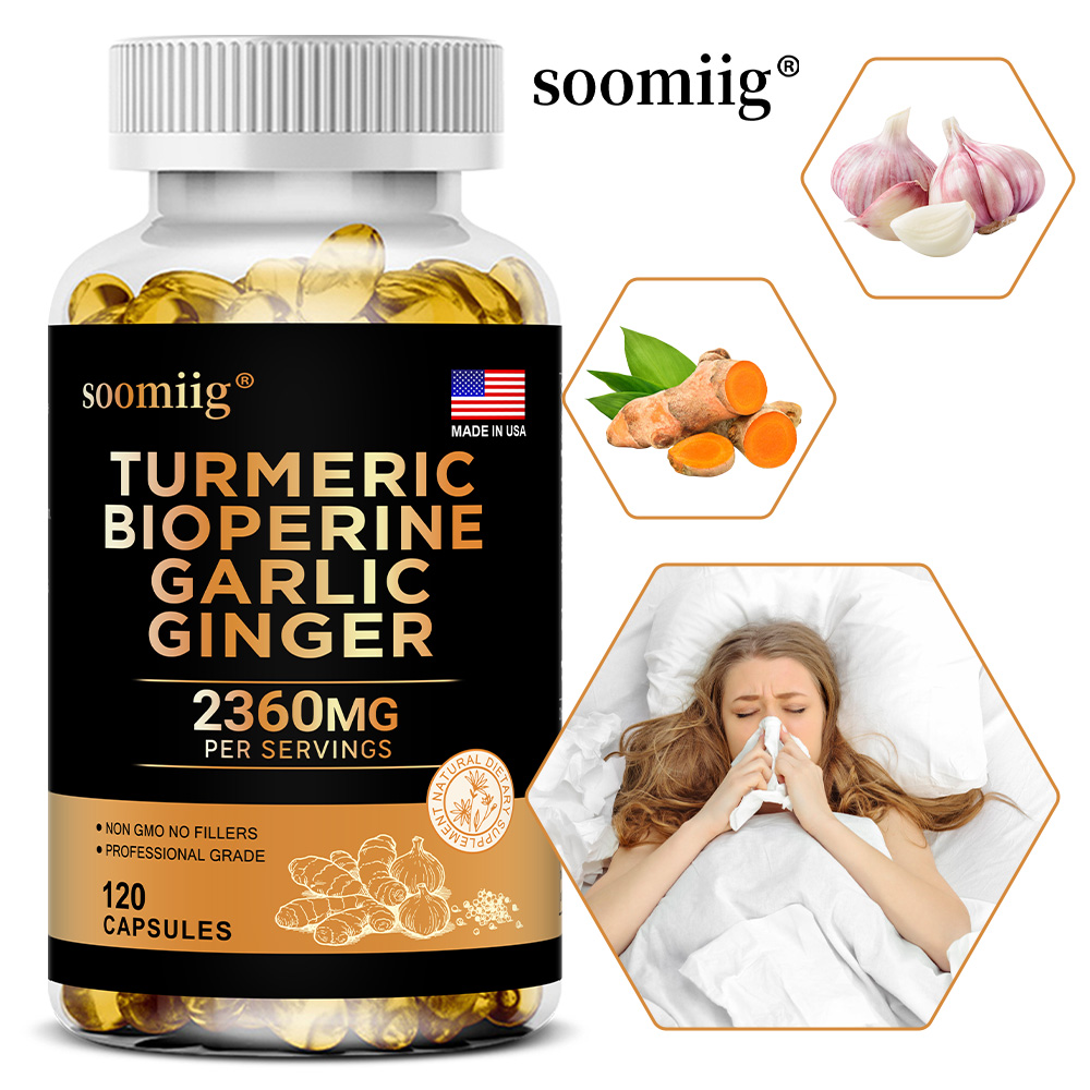 Ginger Tea - 4-in-1-Kurkuma- und Knoblauchergänzungsmittel mit Bioperin 2360