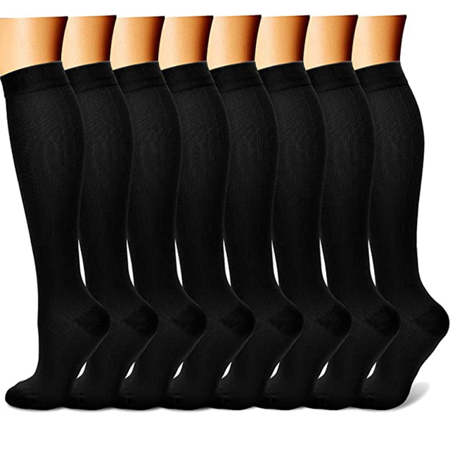 Echinacea - Lauf-Kompressionsstrümpfe für Männer und Frauen, Marathon-Sportsocken,