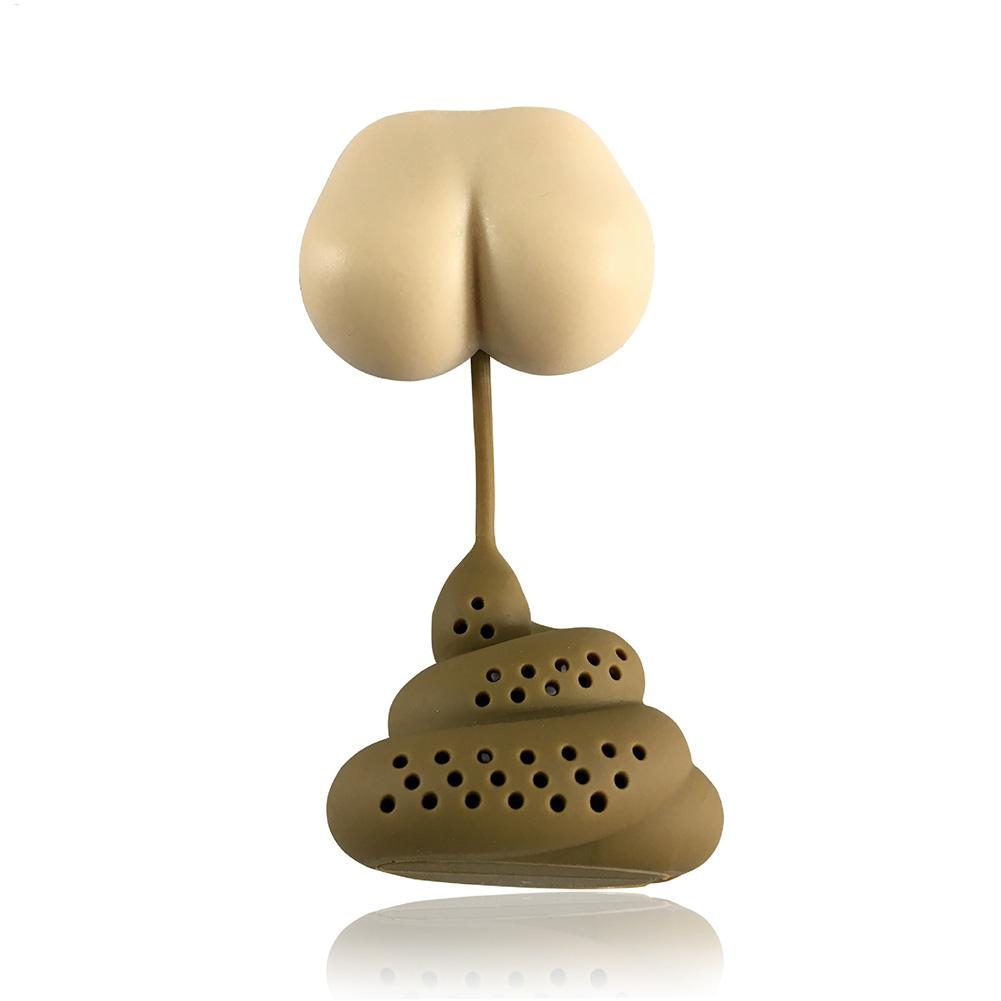 Herbal Tea - Silikon-Tee-Infuser Kreativer Neuartiger Poop-förmiger Wiederverwendbarer Lustiger