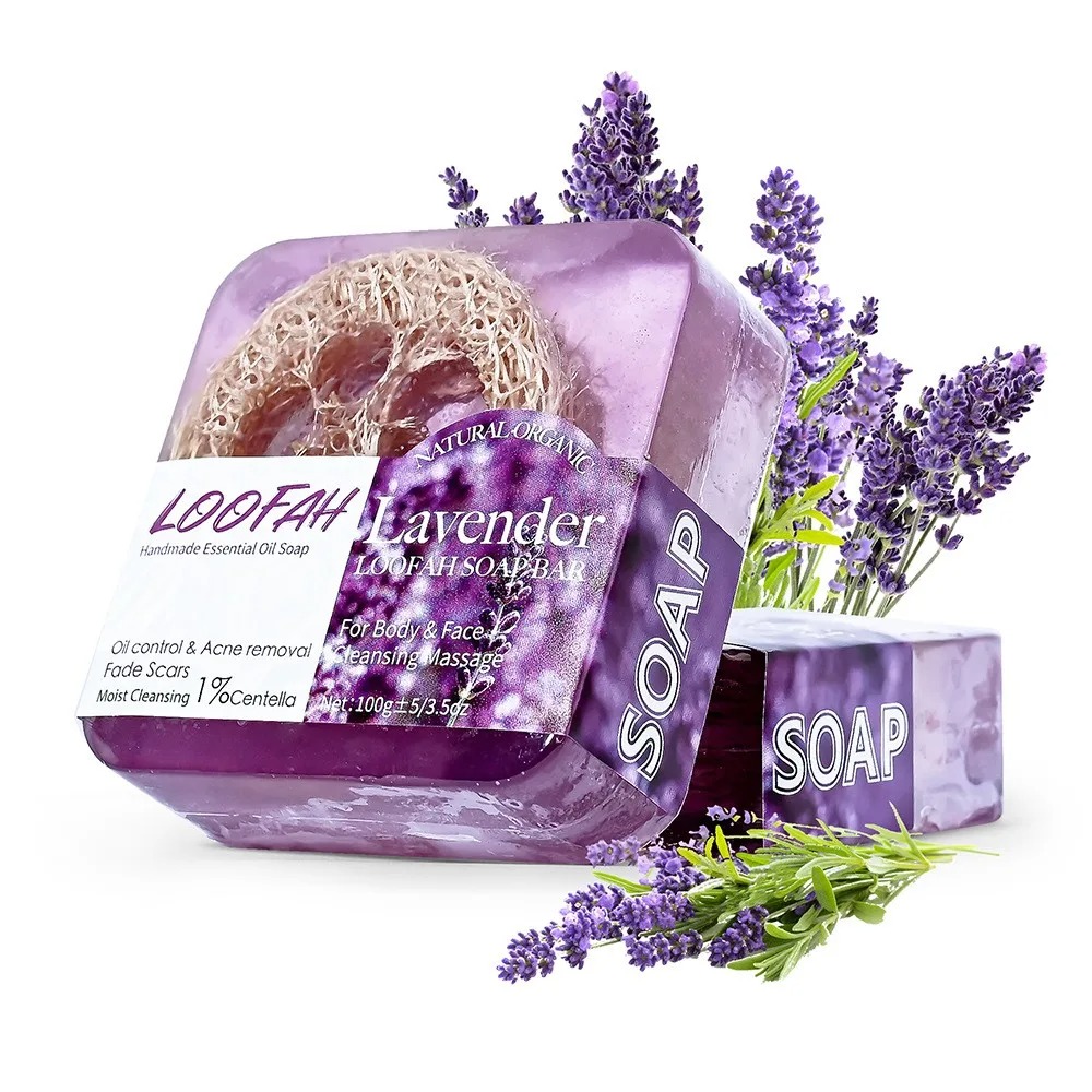 Lavender Oil - 100g Bio-Lavendelöl-Seife, zur Reinigung von Körper,
