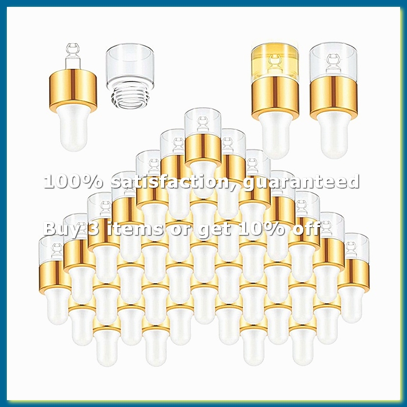 Essential Oils - 100 Stück Mini-Glasfläschchen mit Pipette, transparente