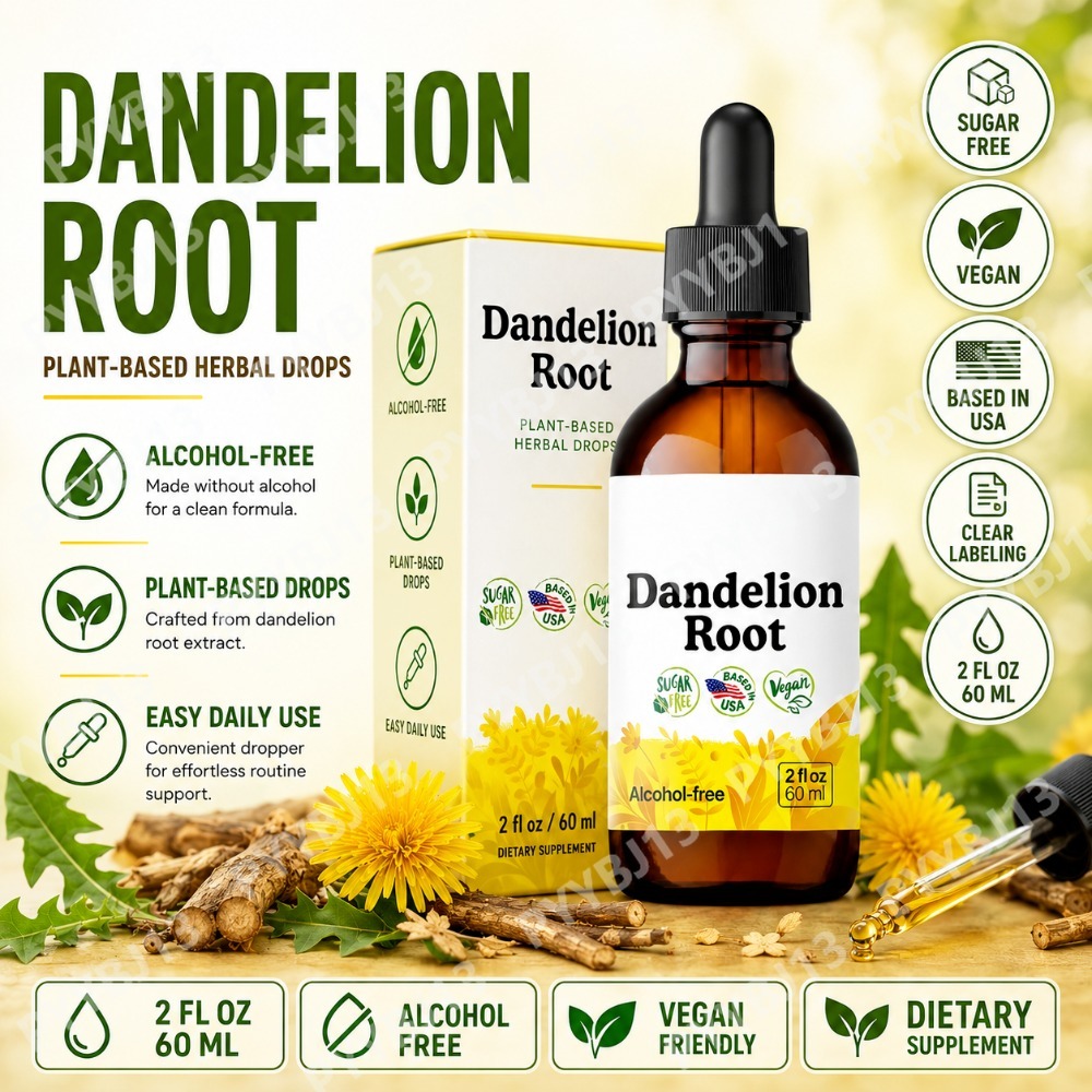 Herbal Supplement - Löwenzahnwurzel-Nahrungsergänzungsmittel zur Leberentgiftung und -reinigung, Tinktur
