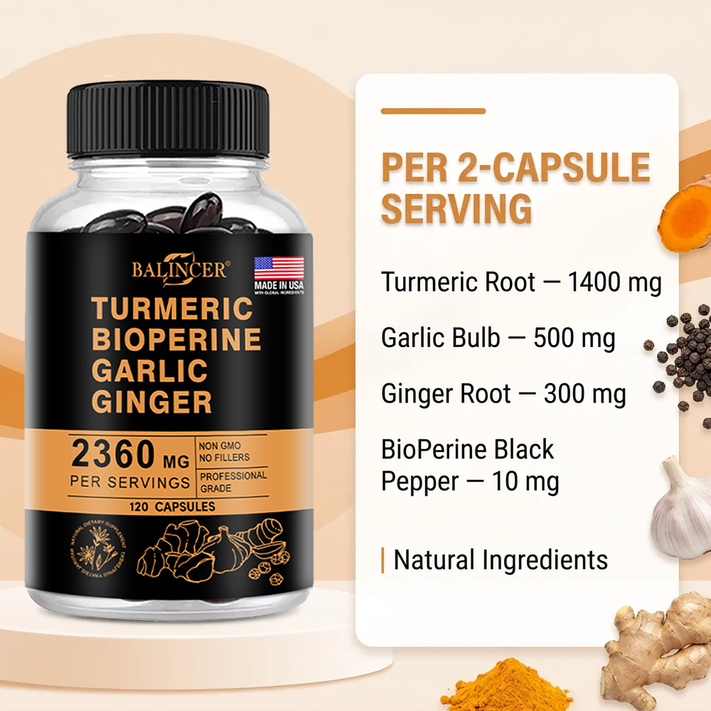Kurkuma-Ingwer-Kapseln 2360mg  – Ginger Tea Bewertung und Preis