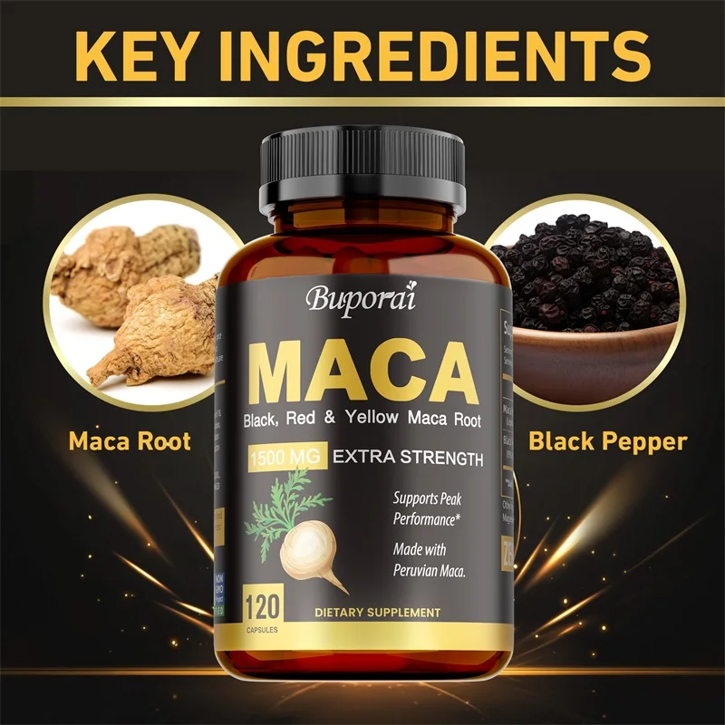Maca-Kapseln – Steigerung der  – Herbal Supplement Bewertung und Preis