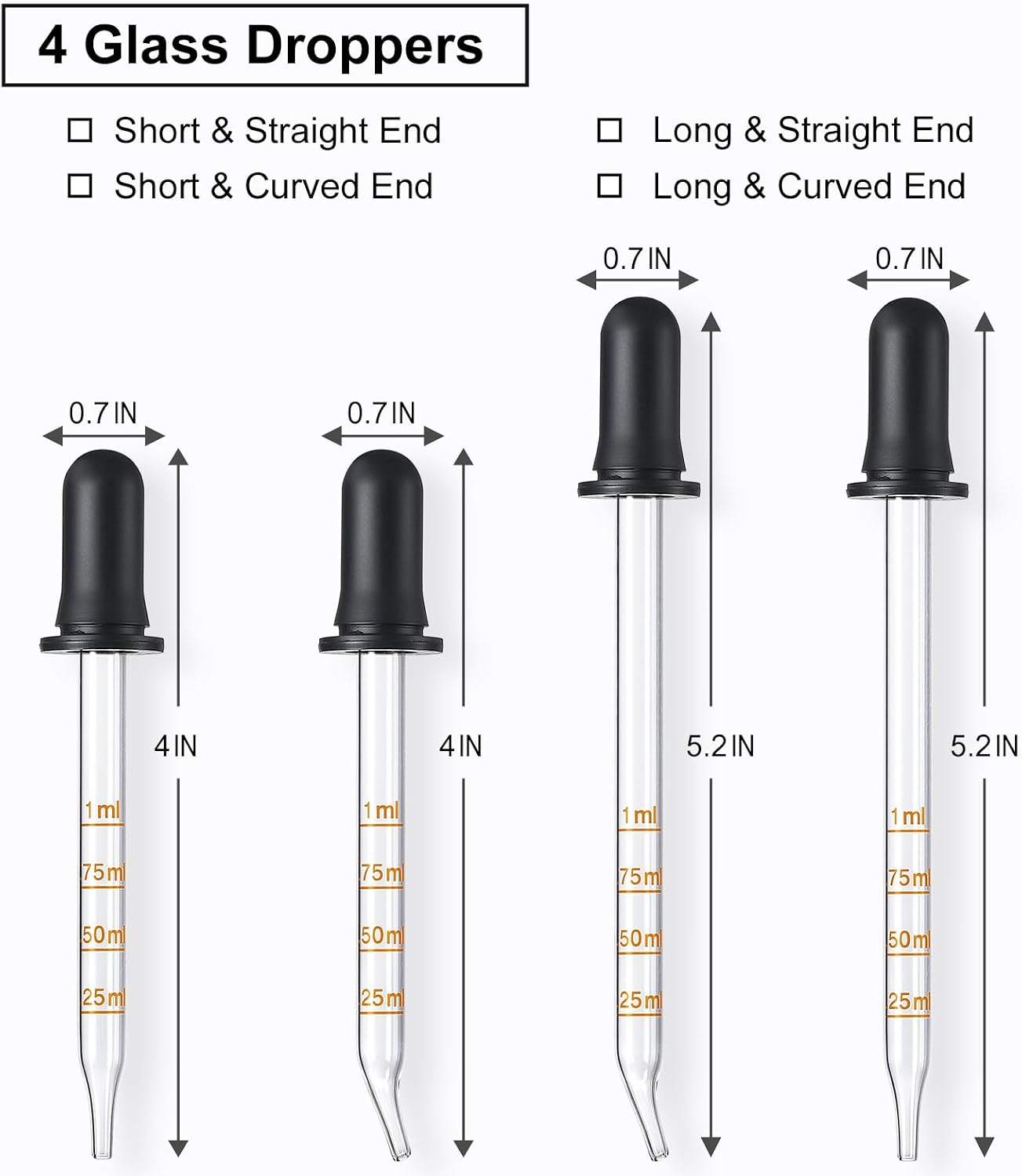 4 Stück 1-ml-Glaspipetten, mit – Essential Oils Bewertung und Preis