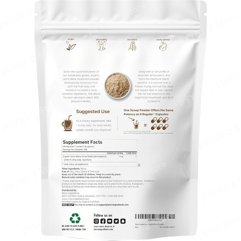 Bio-Löwenmähnenpilzpulver Unte – Chamomile Tea Bewertung und Preis